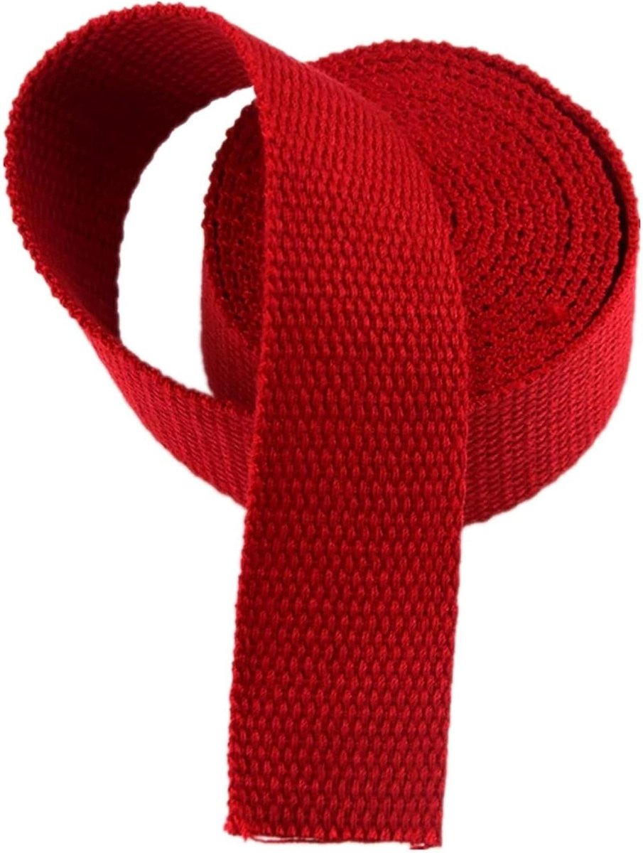 Webbing Band - Katoenen Band - Bagage Vastzetten - Hoge Treksterkte - 50MM x 20Yard - Rood