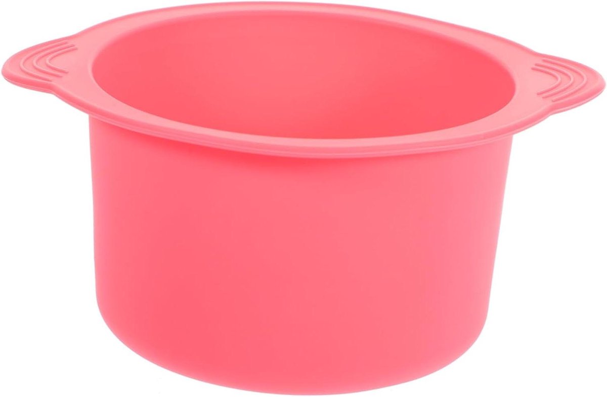 Siliconen Waxkom - Smeltwaxschaaltje Waxverwarmer Kom - Ontharen Thuis - Hittebestendig Siliconen - 13.5 x 12 x 6.5 cm - Roze