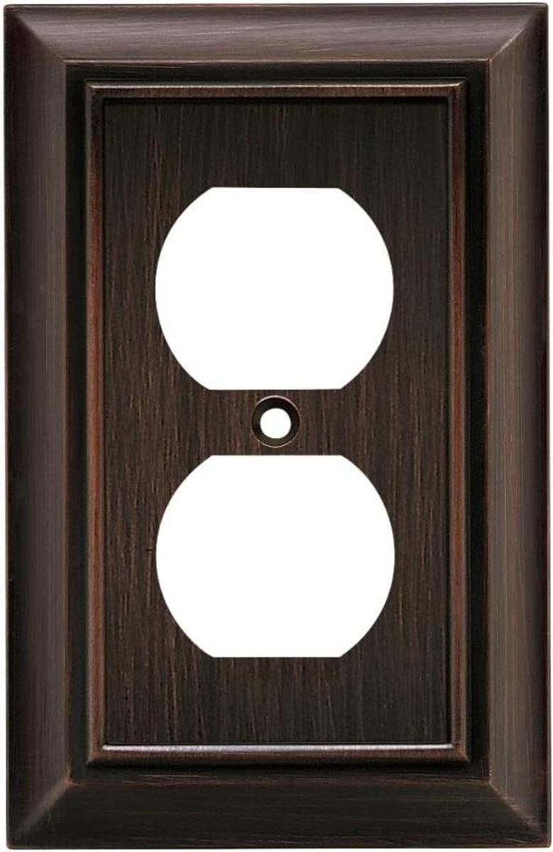Wandplaat - Afdekplaat Dubbel - Wandafwerking - Architecturaal Ontwerp - 80mm x 124mm - Venetiaans Brons