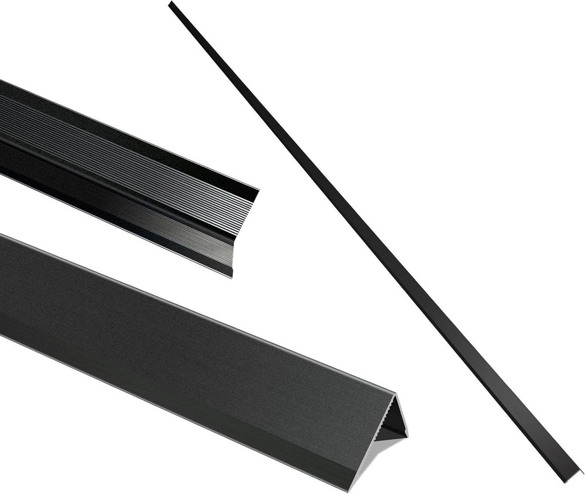 Aluminium Hoekbeschermers - Muurhoek Beschermers - Wanden Beschermen - Zonder Boren - 118 cm - Zwart