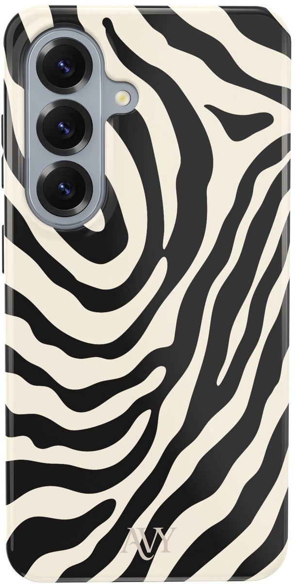 AVY Hoesje geschikt voor Samsung Galaxy S26 Plus | Serengeti Zebra | Zebra | Zwart & Wit | Hard Shell Back Cover | Compatibel met MagSafe & Qi2