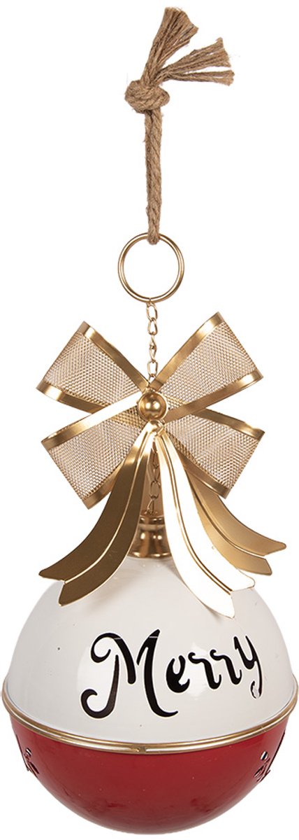 Kerstdecoratie Beeld Bel Ø 24x60 cm Rood Metaal