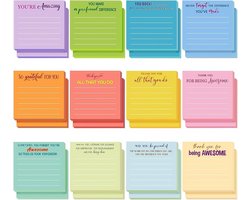 24pcs 3'' x 3'' Employee Appreciation Sticky Notes - Thank You Gifts Bulk - Inspirerende Padded Positieve Notitie Pads - Waardering Cadeaus - Sticky Memo Pad voor Collega - Verpleegkundige