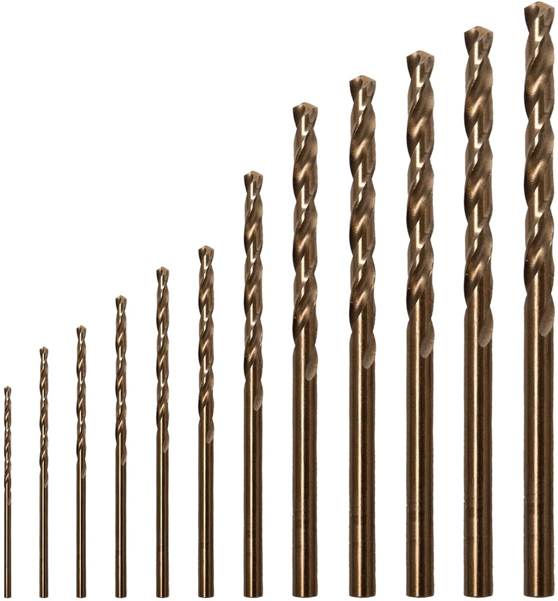 24pcs HSS Cobalt Boor Set met Twist Boor 0.5mm-4mm - M35 Cobalt Boor Set - RVS Boor Set - Cobalt Boor Set voor Aluminium, Gietijzer, Koper, Metaal