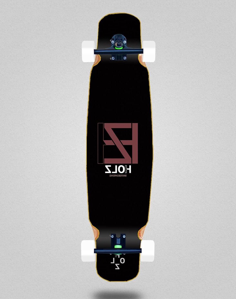 Houten Longboard Skateboard Compleet Board Cruisen door de stad Mix Bamboe Hout 46×9 inch Basic