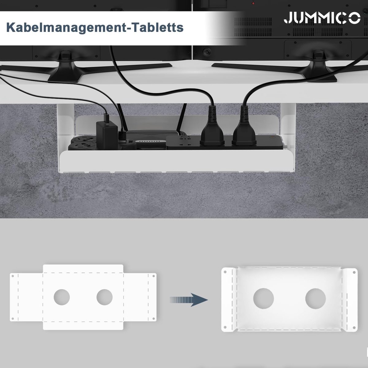 Premium Elektrisch Zit-Sta Bureau 140 x 70 cm Draadloos Opladen Euro Stopcontact USB 2 Memory Functie Anti-Collision Ergonomisch Bureau 72–118 cm Hoogte Wit Modern