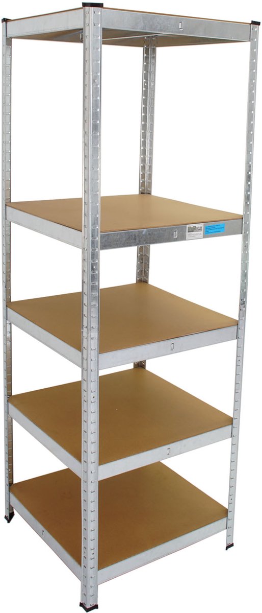 TRUTZHOLM - Zwaar Opbergrek 180x60x60 cm - 875 kg - 5 Legborden - Insteekbare Stelling - Kelderrek - Garagerek - Extra Diep