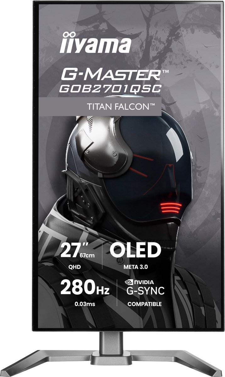 iiyama G-Master GOB2701QSC-B1 Titan Falcon - 27 inch - QHD - META 3.0 Tandem OLED - 280Hz - verstelbaar - HDR TB400 - G-Sync compatible thumbnail 5