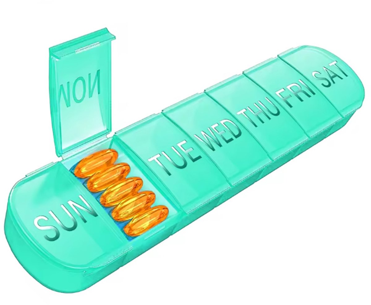 Actie4you® - Pillendoosje XXL - Pillendoos - Medicijn Doosje - Vitamine Doos - Zondag t/m Zaterdag - 7 dagen - 1 Week – Groen