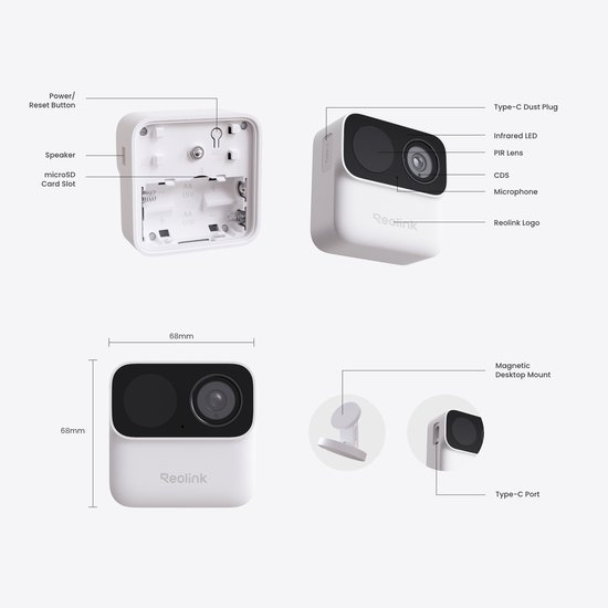 Reolink 2MP Batterij Beveiligingscamera - Magnetische Binnen-/Buiteninstallatie - 9 Maanden Batterij - Persoonsdetectie - Argus Series B210 van Reolink — afbeelding 5