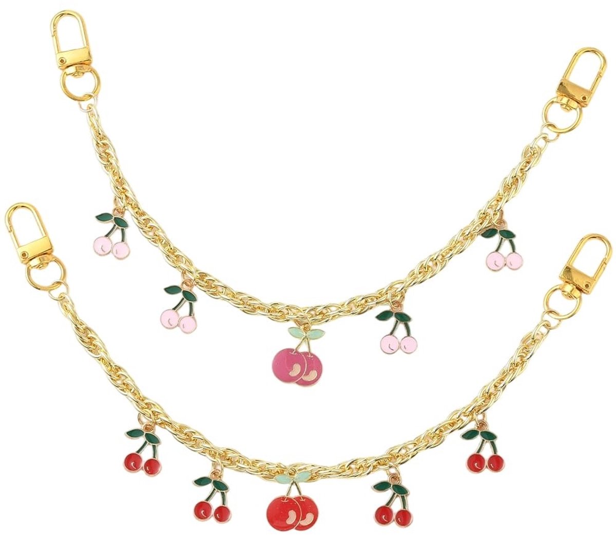 Dailygoods - Set van 2 Stuks Fruit Tas Ketting Extenders met Sluiting