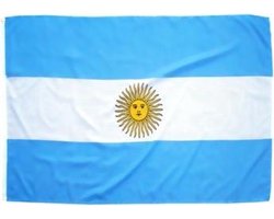 5 Argentijnse vlaggen - Vlag van Argentinië - la bandera argentina - 5 stuks - 150/90CM - Polyester - WK - Voetbal - Flag - CHPN