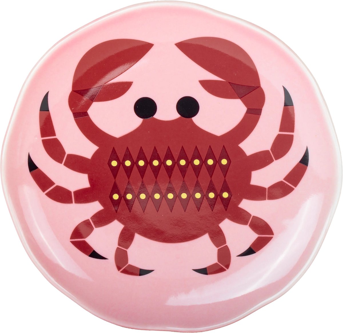 Kitsch Kitchen klein bord rond Sealife krab