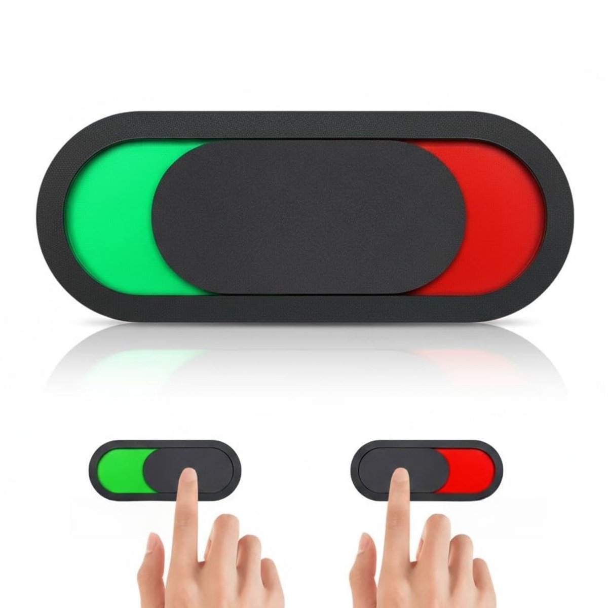 Dailygoods- Zichtwerend Bord - Rond Vrij/Bezet - 9,9 x 4,1 cm - Minimalistisch Ontwerp - Intuïtieve Kleurherkenning - Ongestoorde Privacy