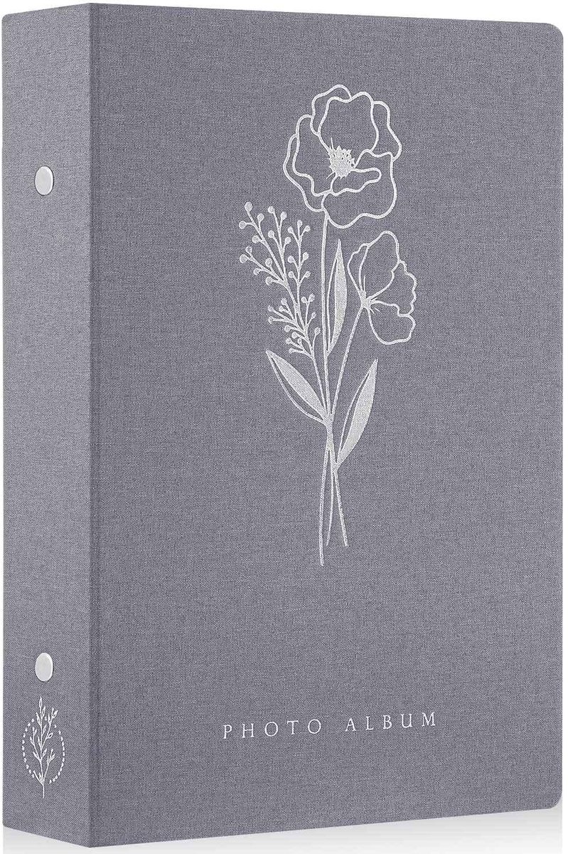 Dailygoods- Fotoalbum 300 Foto's - Insteekalbum - Linnen Cover - 10x15 cm - 50 Bladen - Zuurvrij en Stofdicht - Fotosboek