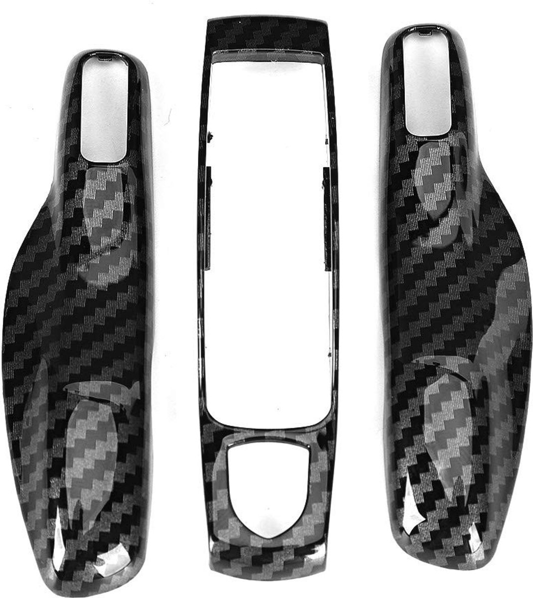 Dailygoods- Autosleutel Cover - 3Pcs - Koolstofvezel Stijl - Bescherming tegen Krassen - Compact en Lichtgewicht - Eenvoudige Installatie - Afstandsbediening
