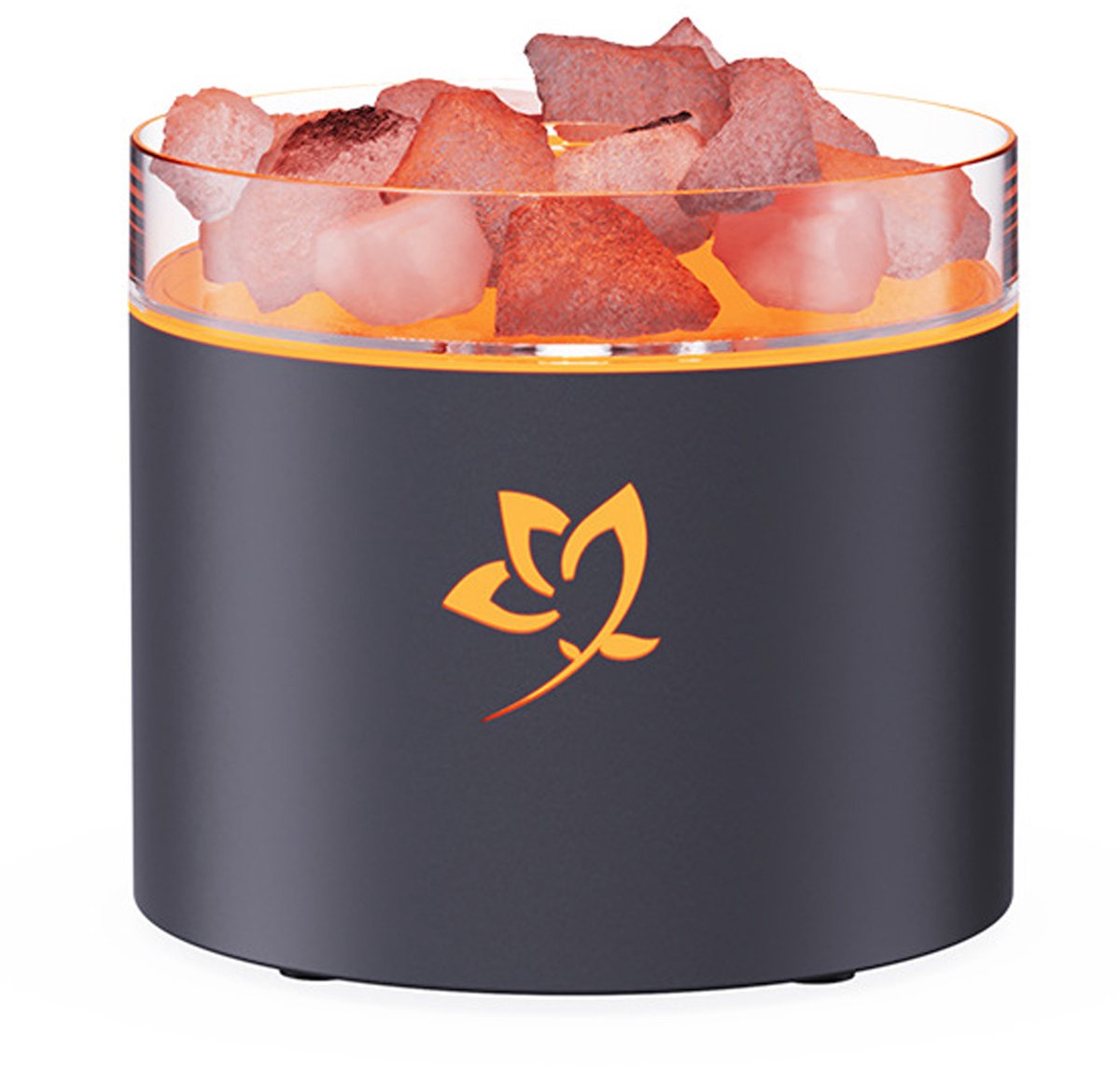 carmdering - Zoutsteen Aroma Diffuser – Himalaya Zoutsteen Lamp - 160ml Luchtbevochtiger Aromadiffusers – Geurverspreider Vernevelaar – Aromatherapie Aromadiffusers - etherische olie Verdamper Verstuiver - zwart