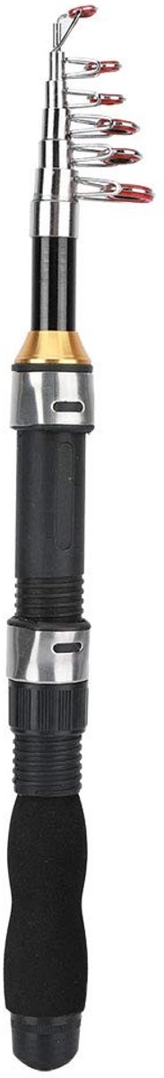 Dailygoods- Hengel Intrekbaar 1.5M - Roestvrij Staal - Draagbaar - Antislip Handgreep - Voor Zee/Zoutwater en Zoetwater Vissen - Stevig en Duurzaam - Visstok