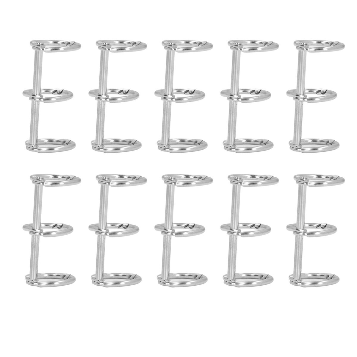 Dailygoods- Boekringen Roestvrij Staal - 15 mm - 10 Stuks
