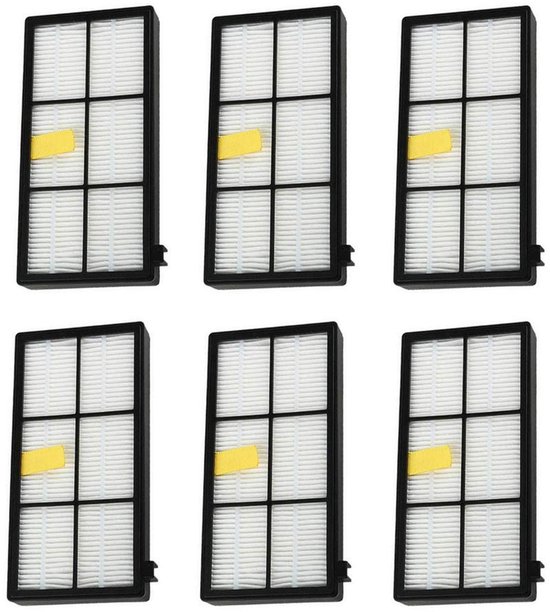 Dailygoods- Hepa Filter Vervanging Hoge Kwaliteit - Stofzuigerfilter - iRobot Roomba 800/900 Serie - 3/6 Stuks - Allergieën Verminderen - Langere Levensduur