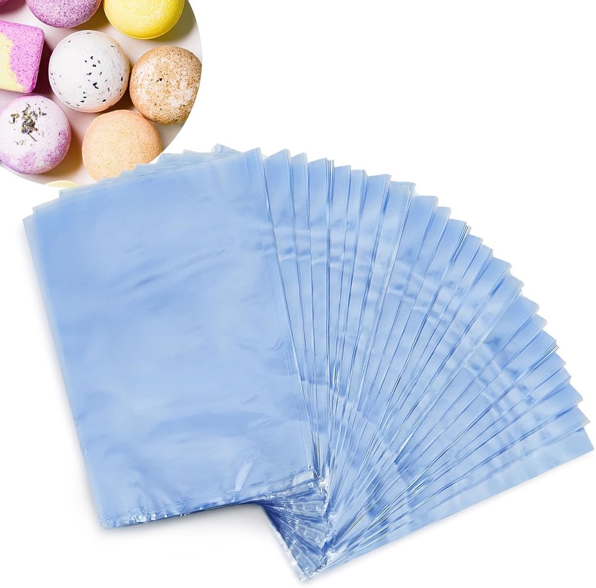Allecto plus - Krimpzakken 300 stuks 10 x 15 cm transparant PVC handgemaakte zeep badbommen kaarsen ambachten