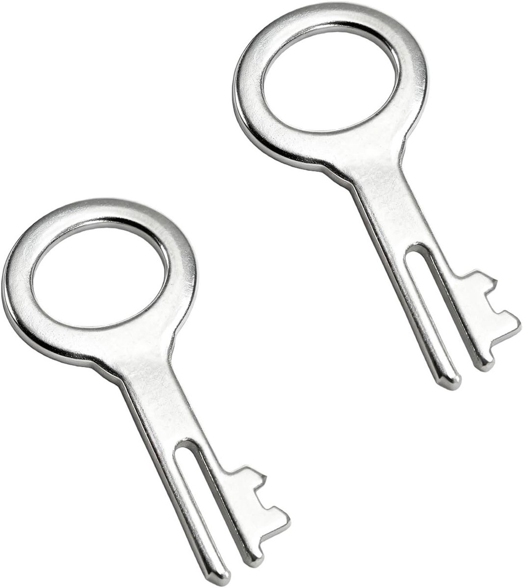 Sleutels voor BTE Geldbox No. 3 - 2 Stuks Reserve Sleutels voor Spaarpot met Robuuste Afwerking, Geschikt voor Geldboxen en Spaarpotten, 39 mm Sleutel met Metaal