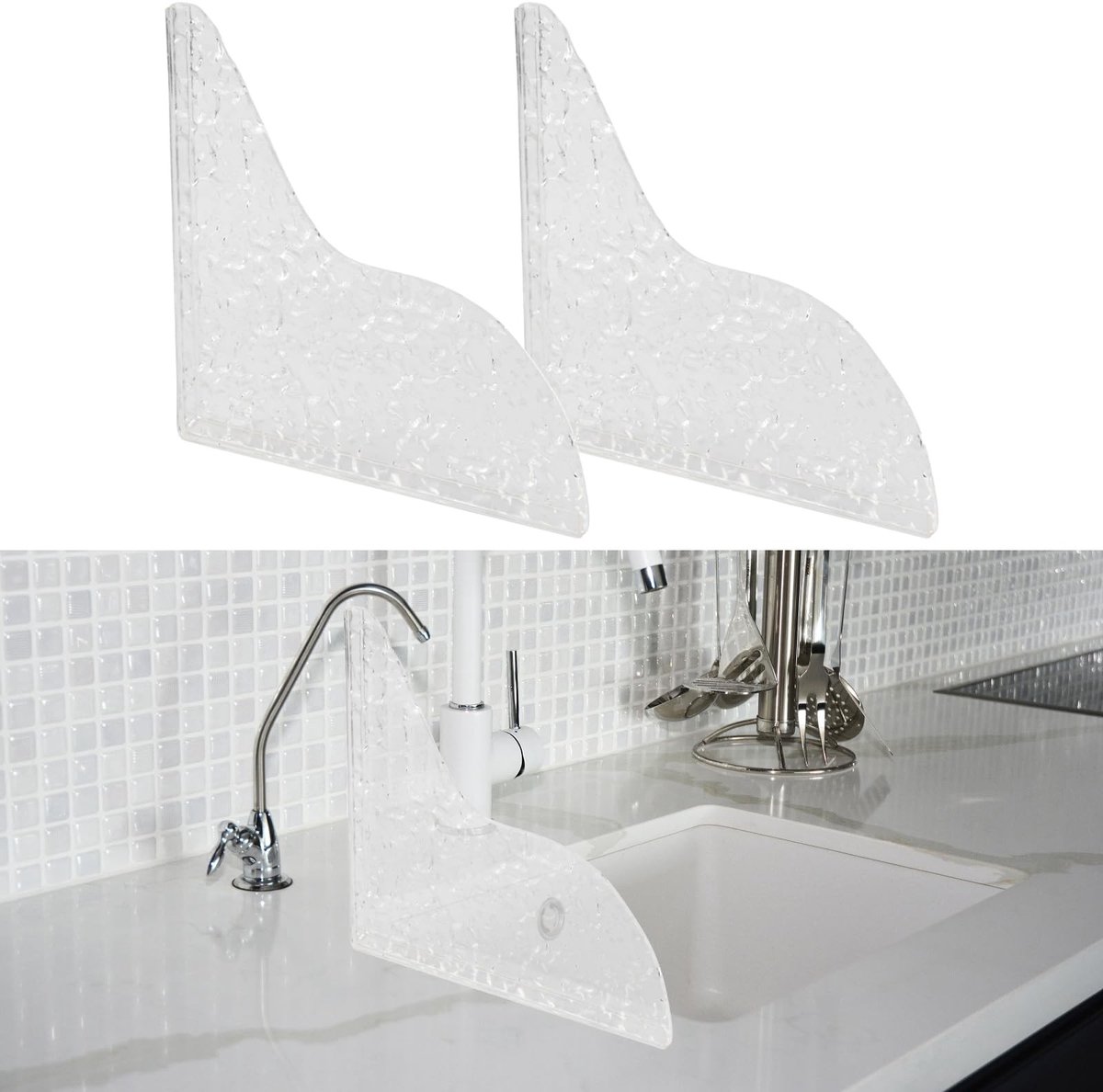 Dailygoods- Spatbescherming 2 Stuks - Acryl Waterkraanspatbescherming - Badspatbescherming