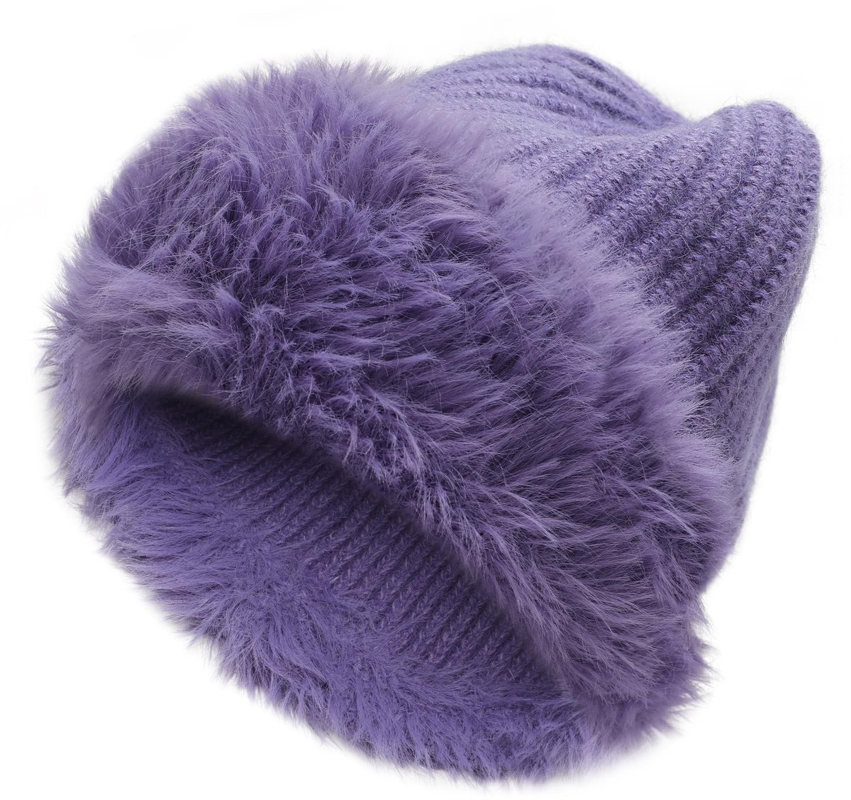 Dailygoods- Beanie Warm - Faux Fur - Gebreide Muts - Rekbaar - Dames - Comfortabel en Modieus
