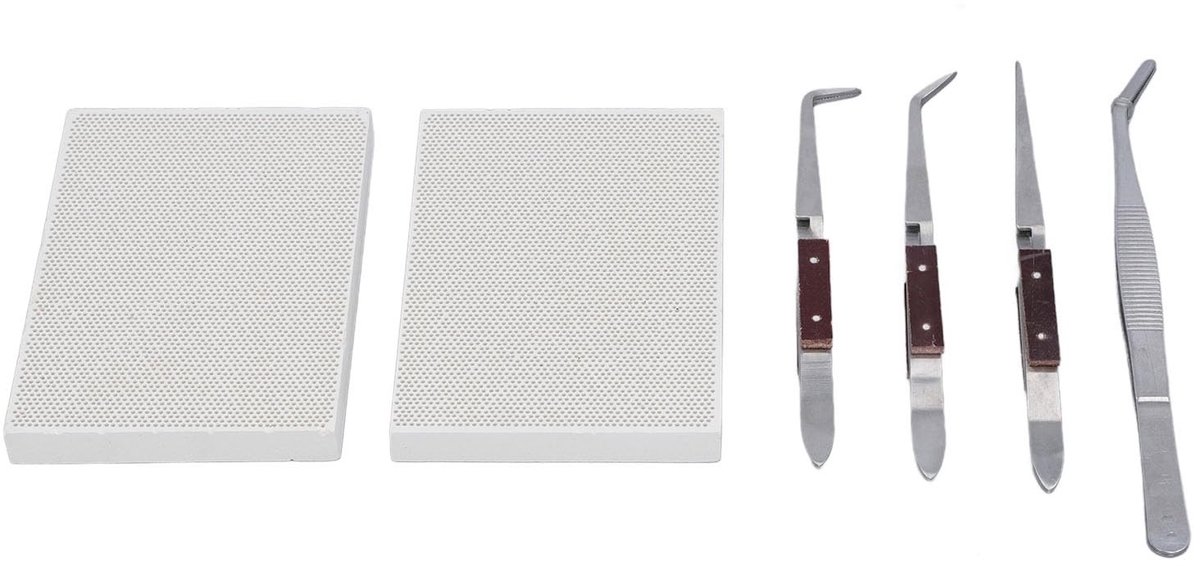 Dailygoods - 6-delige Sieradensoldeerset met Tangen en Keramische Platen