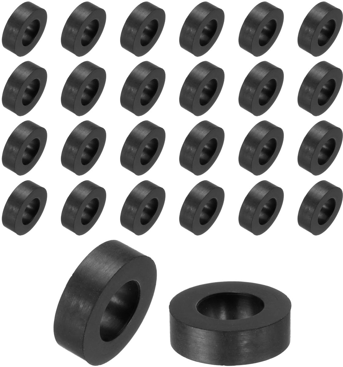 Dailygoods- Rubberen Ruimteschuiven 48 Stuks - 16mm Buitendiameter - 8,5mm Binnendiameter - 5mm Hoogte - Anti-vibratie Blokken - Schokabsorberende Pads - Rubberen Afstandhouders