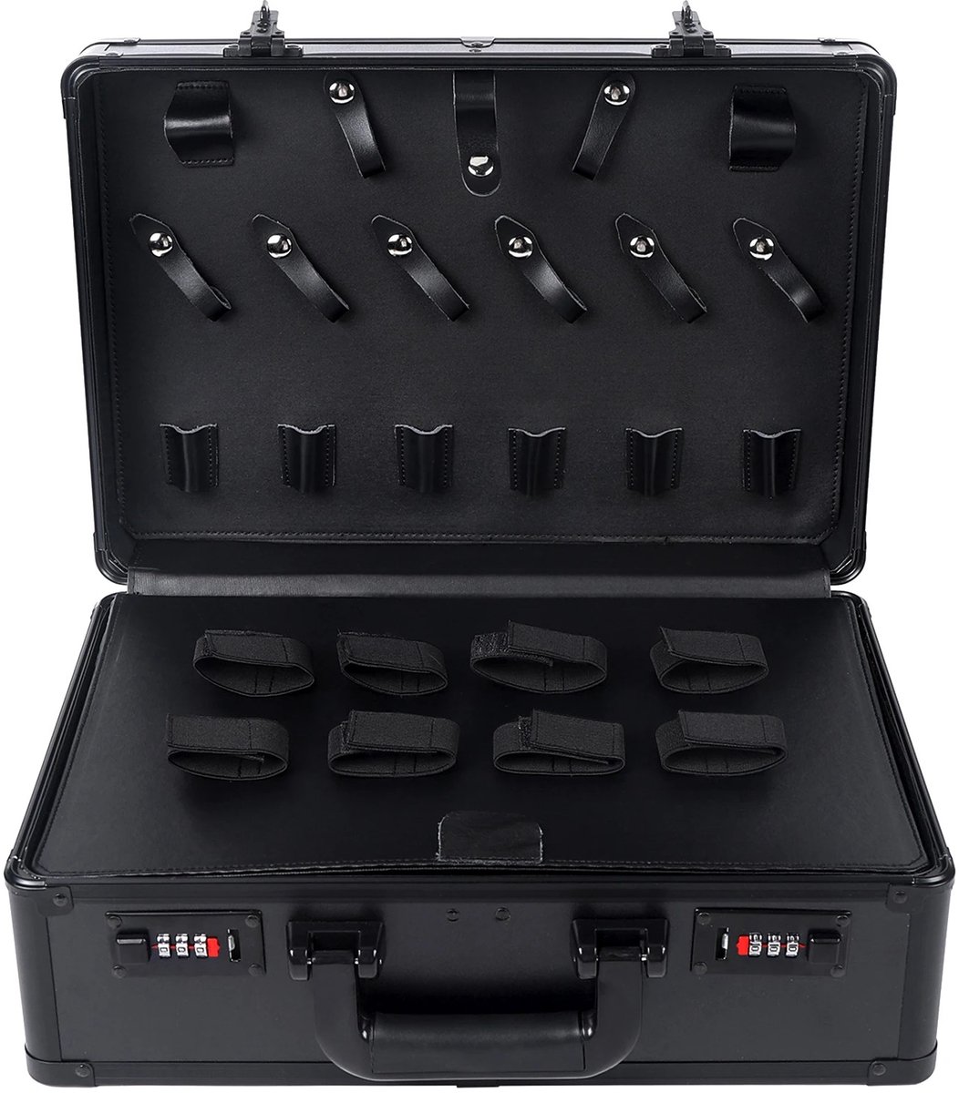 Dailygoods Professionele kapperstas, draagbare koffer met grote capaciteit, afsluitbare opberg- en presentatiekoffer 40*