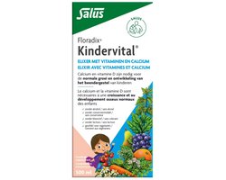 Salus Floradix-Kindervital – Voor groei en ontwikkeling van botten bij kinderen – Vloeibare multivitamine met calcium en vitamine D – 500 ml