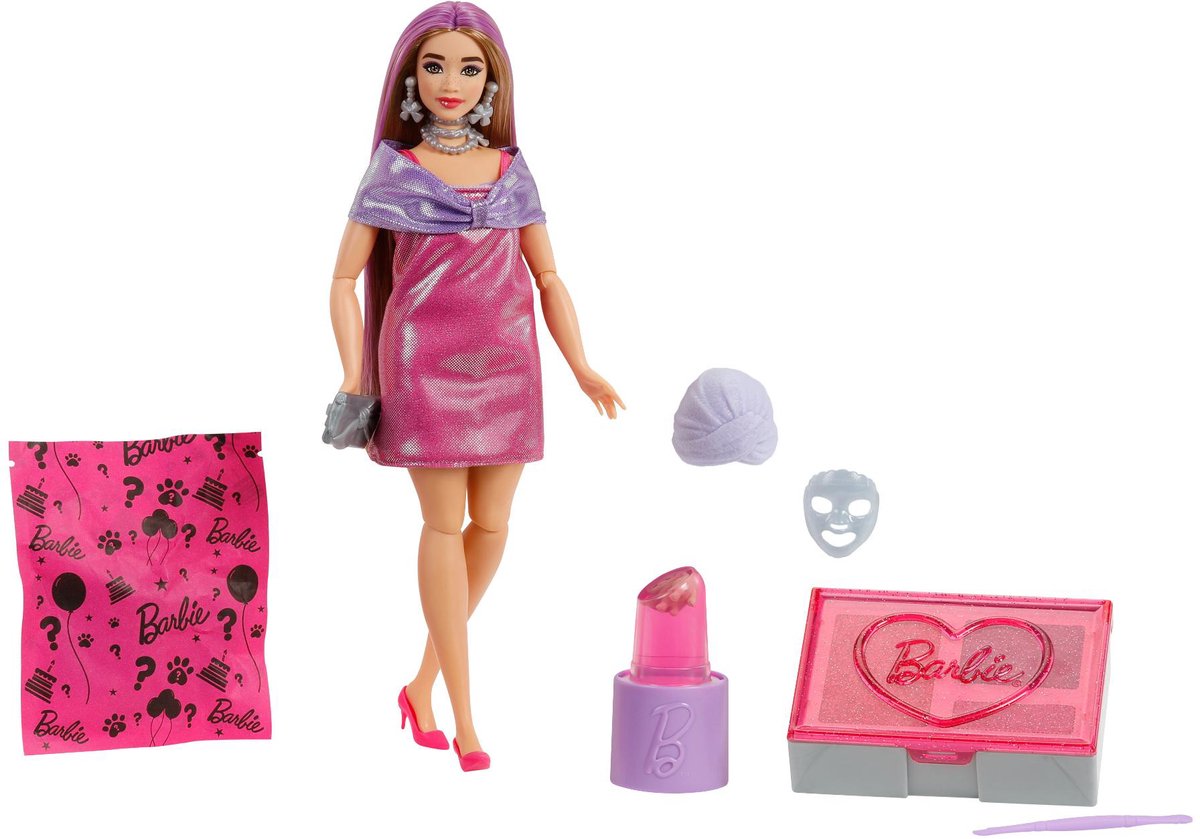 Barbie Uitpakparty Chic Feestje Serie - Pop met Roze Glitters — afbeelding 5