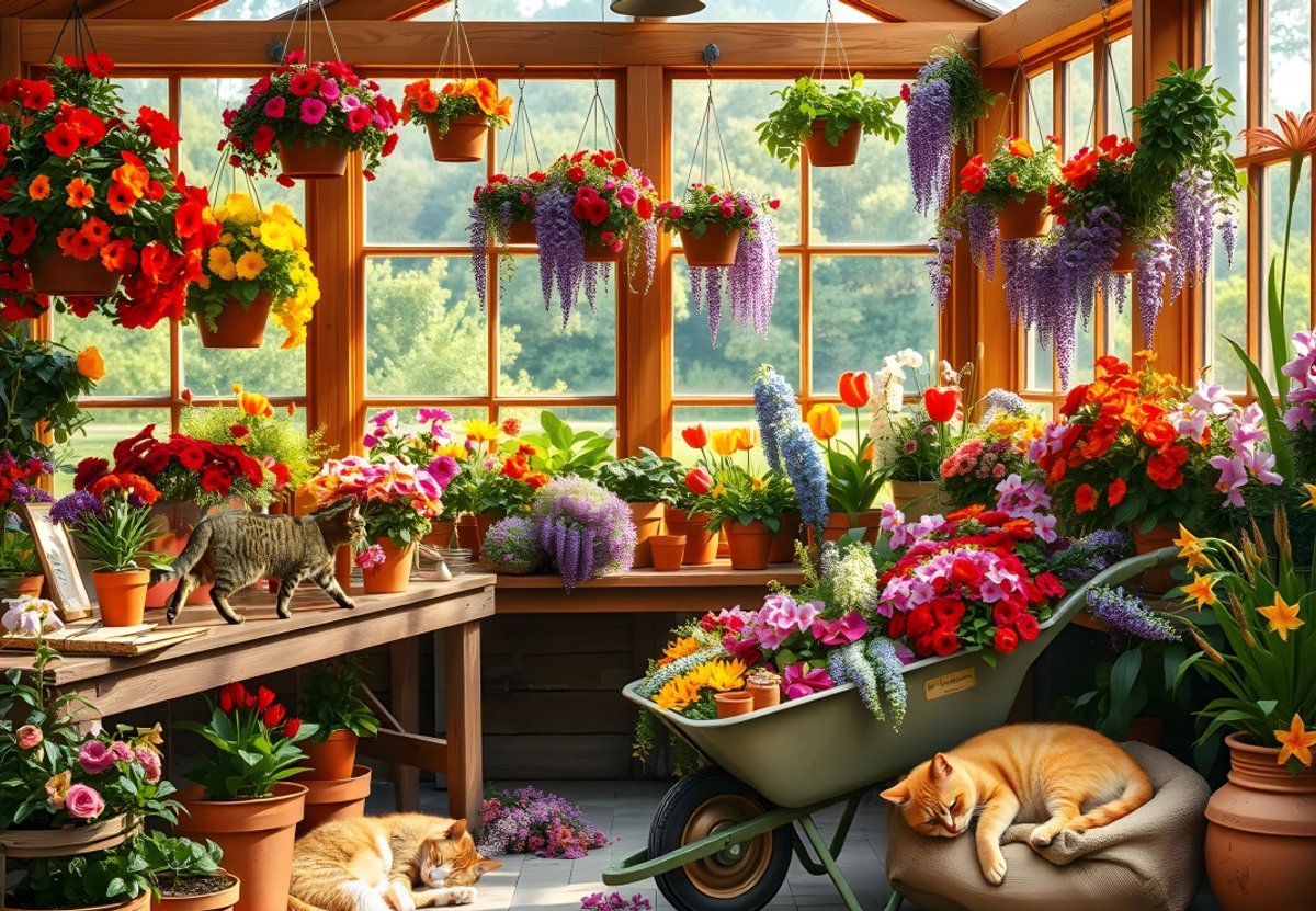 Alipson Puzzle Nap in the Greenhouse - Legpuzzel voor kinderen.