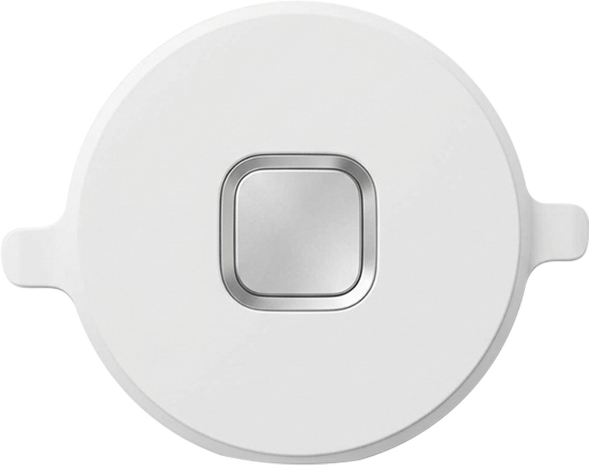 Avizar Vervangende hoofd Home-knop compatibel Geschikt voor Apple iPhone 4, Wit