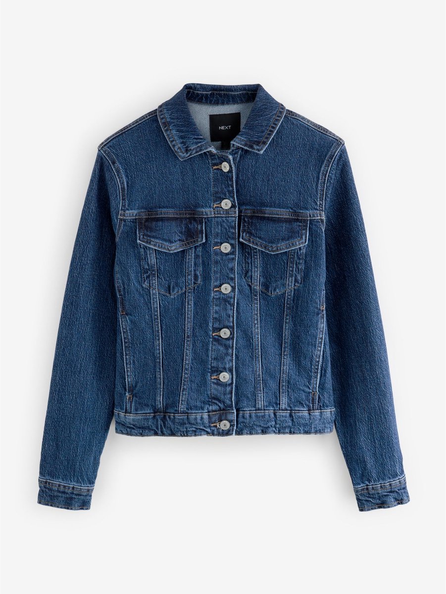 Next - Dames - Aansluitend spijkerjack, petite - Petite - Blauw