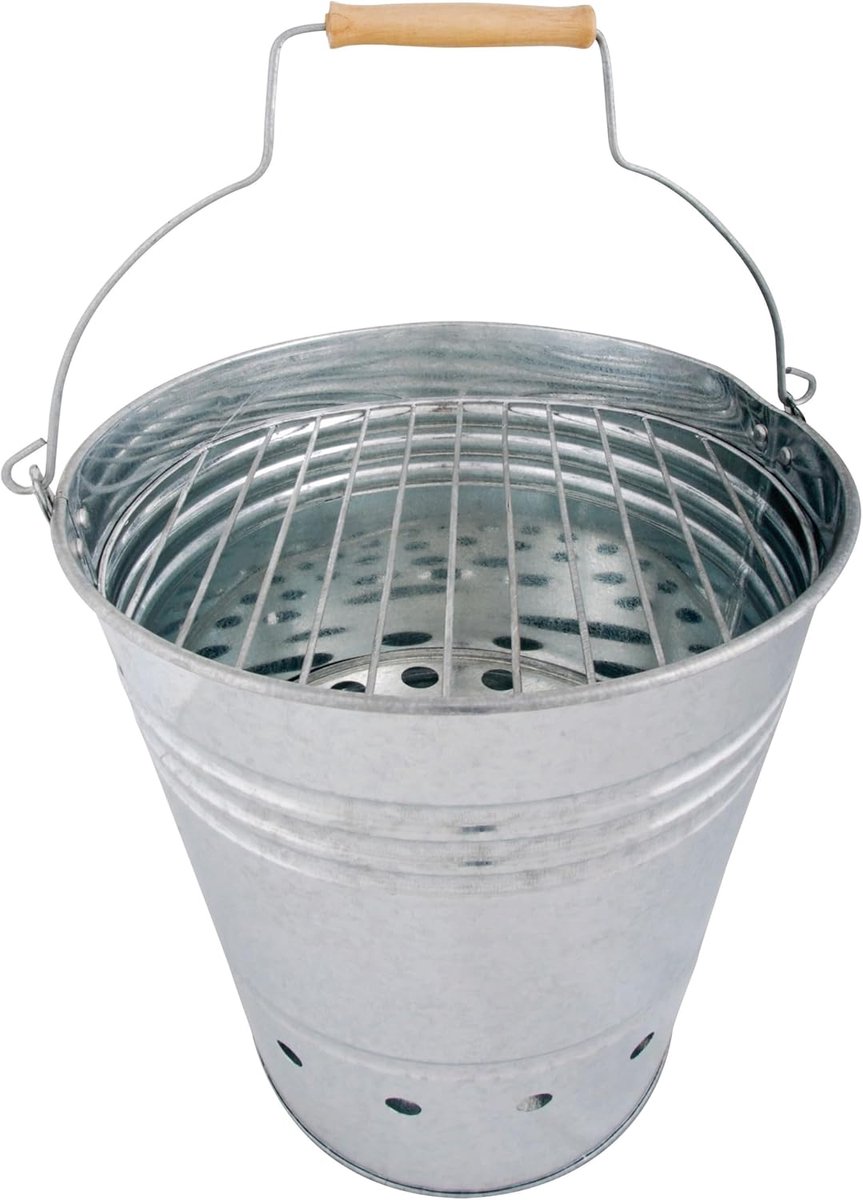 Houtskool BBQ - Compact Grill - Buiten Koken - Inclusief Grillrooster - 35x34x31 cm - Zilver