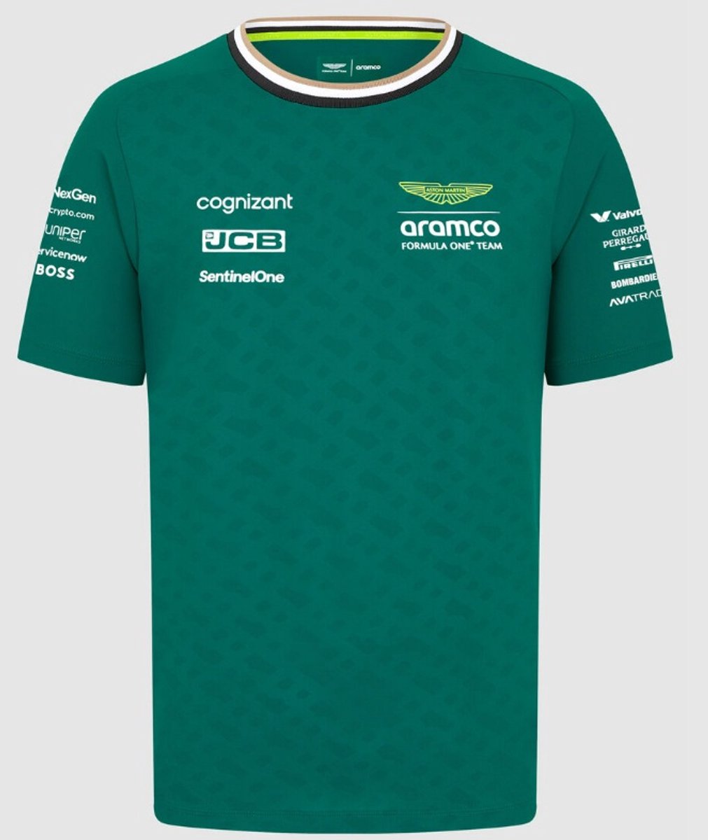 Aston Martin Racing - Formula 1 - Team T-Shirt - Lance Stroll - Groen - Heren - Maat XS