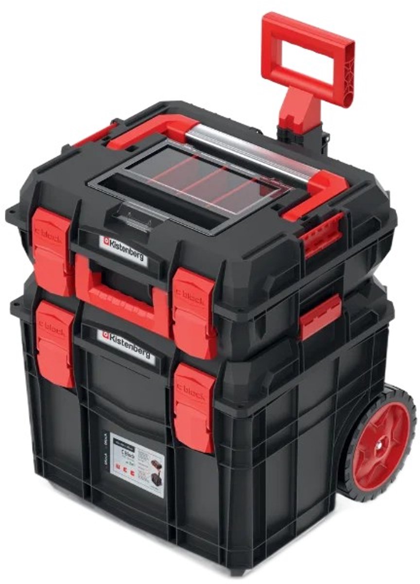 Kistenberg C BLOCK Serie - Gereedschapskistenset op Wielen - Modulair en Mobiel - Robuuste Polymeerconstructie - 25 kg Draagvermogen