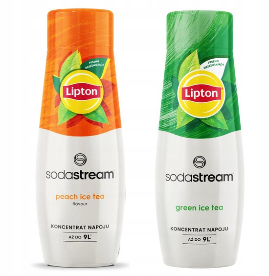 SodaStream Lipton - Limonadesiroop - IJsthee Perzik - IJsthee Groen