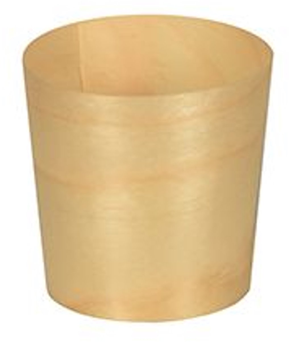 12x 12 Fingerfood - Schalen hout pure rond Ø 45 cm · 45 cm