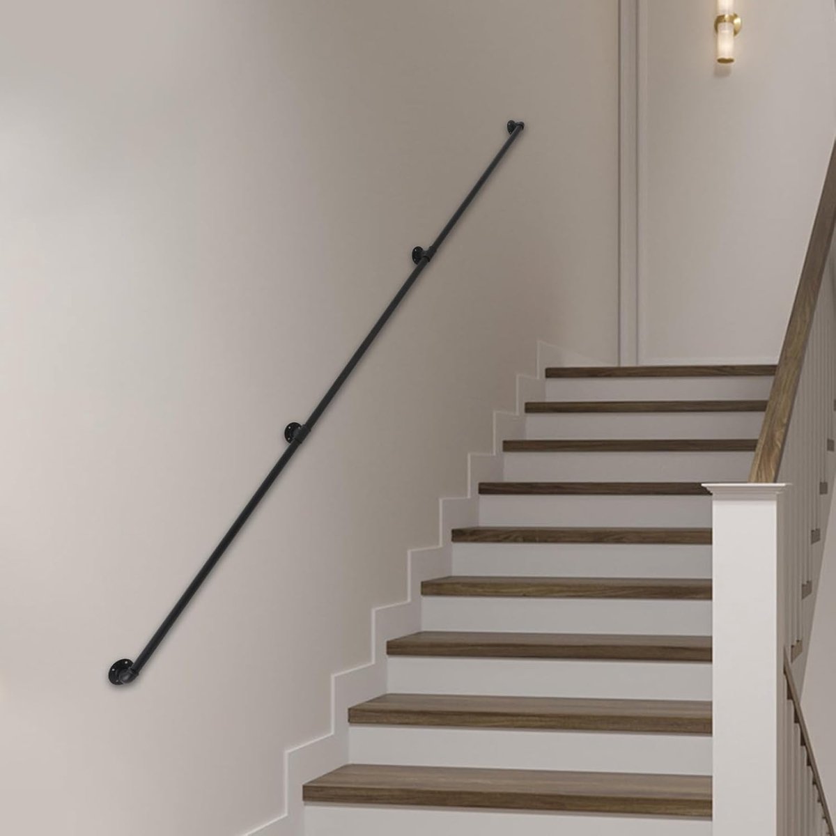 Trapleuning - Binnenleuning - Veiligheid Binnen - Industriële Stijl - 3 Meter - Zwart
