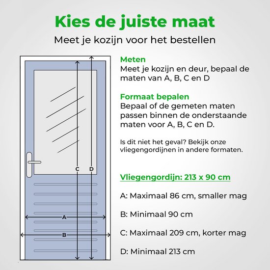 VerminBuster Vliegengordijn Magnetisch - Luxe Deurhor - 213 x 90 cm - Deurgordijn - Horgordijn Deur van Merkloos — afbeelding 2