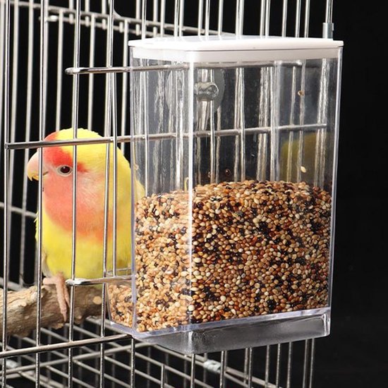 Vogelvoederhuisje voor buiten, eenvoudig te vullen, eekhoornveilig roostervoederhuis voor wilde vogels buitenshuis, voor balkon, terras, tuin