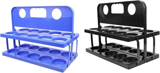 Opvouwbare Bidonhouder - Drankrek Sport - Team Sport Organisatie - 10 Flessen Capaciteit - 44x24x31 cm - Blauw — afbeelding 2