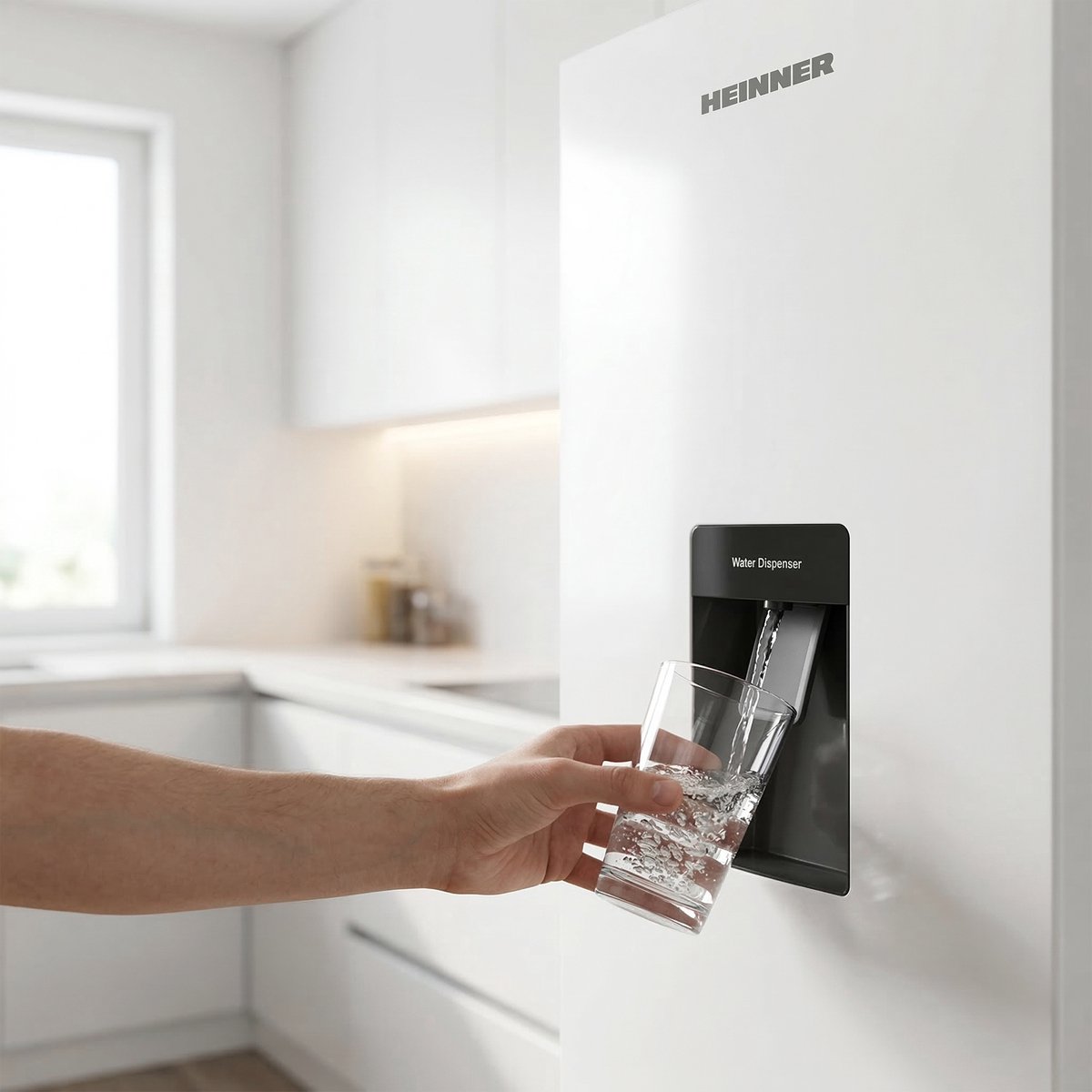 Heinner HC-HM260WDE++ Koel-vriescombinatie met Waterdispenser – 260 L – Elektronische Temperatuurregeling – Omkeerbare Deuren – Wit – 5 Jaar Garantie — afbeelding 6