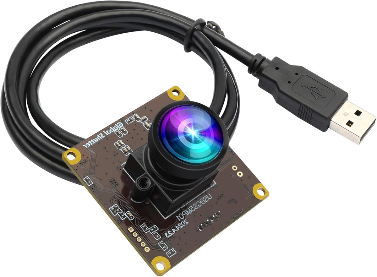 High-Speed Cameramodule - Industriële Camera - Machine Vision - Global Shutter - 120 Graden Lens