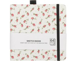 Aquarel Schetsboek - Tekenen Journal - Buiten Schilderen - Zuurvrij 300GSM Papier - 5.1x5.1 inch - Rood