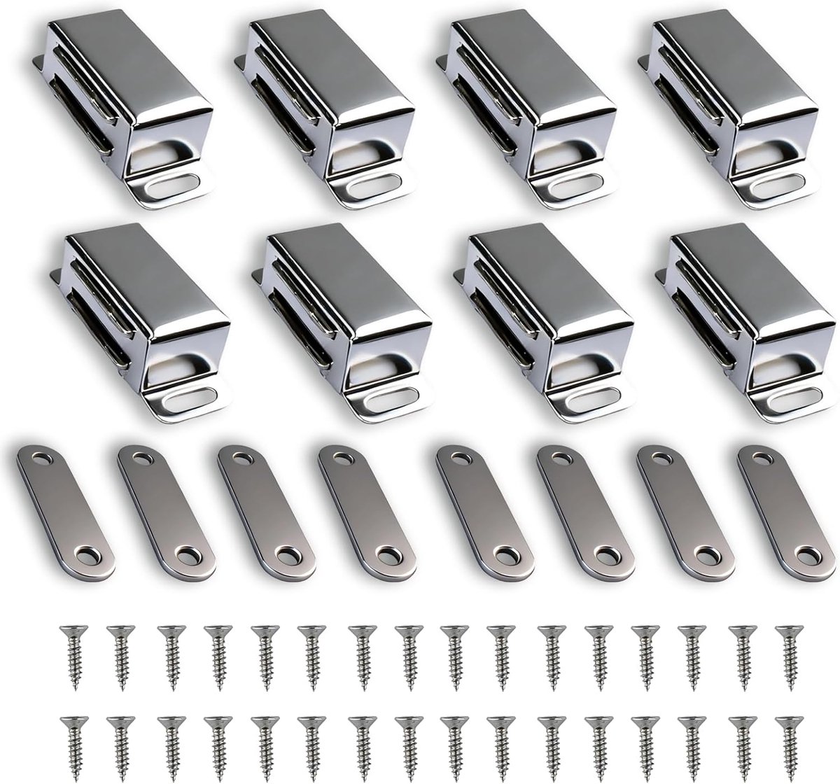 Kastdeurmagneten - Magneetsluitingen - Meubels Sluiten - Roestvrij Staal - Compact Formaat