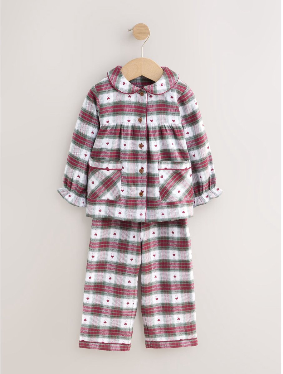 Next - Meisjes - Geweven pyjama met knopen - Rood